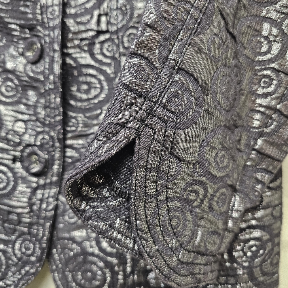 Ruby Rd. Black And Silver Circular Pattern Blazer… - image 6